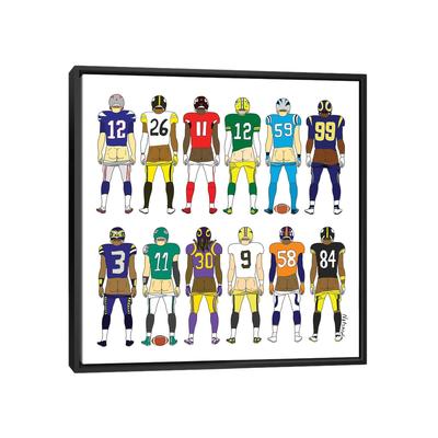 iCanvas "Football Butts" by Notsniw Art Framed Canvas Print